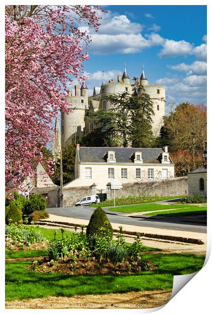Blossoming Beauty of Montreuil-Bellay Castle Print by Roger Mechan