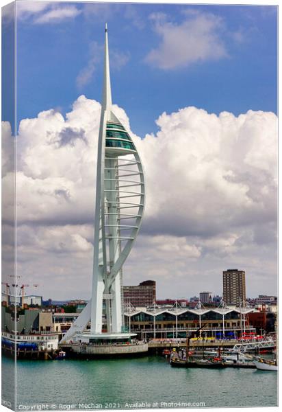 Towering Tribute to Portsmouth's Maritime Heritage Canvas Print by Roger Mechan