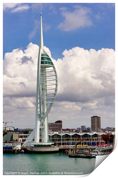 Towering Tribute to Portsmouth's Maritime Heritage Print by Roger Mechan