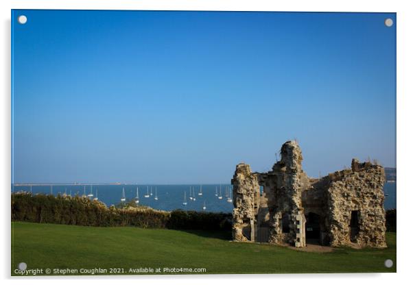 Sandsfoot Castle, Weymouth Acrylic by Stephen Coughlan