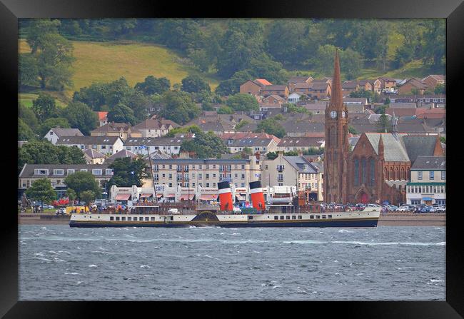 PS Waverley passing Nardini`s Largs Framed Print by Allan Durward Photography