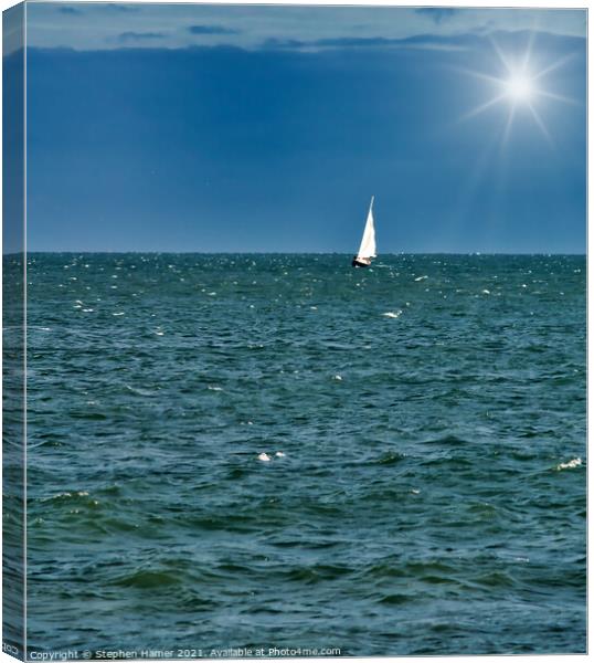 Sunburst Sailing Canvas Print by Stephen Hamer