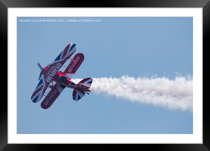 Richard Goodwin 'Pitts Special' at Swansea, UK Framed Mounted Print by Andrew Bartlett