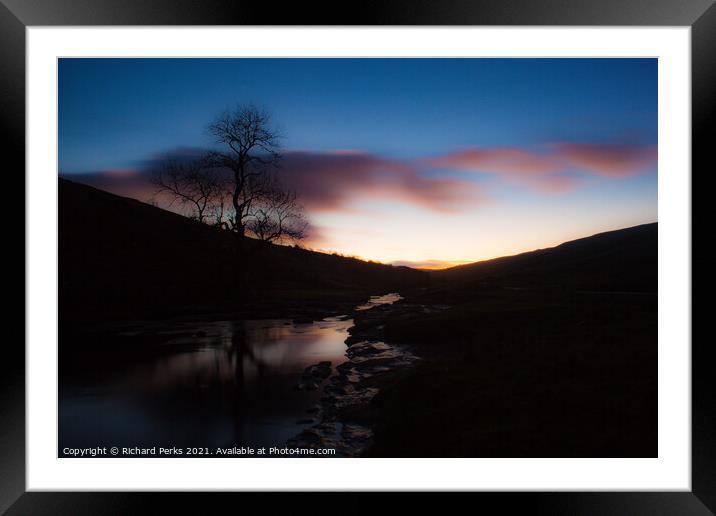 River Wharfe Reflections Framed Mounted Print by Richard Perks