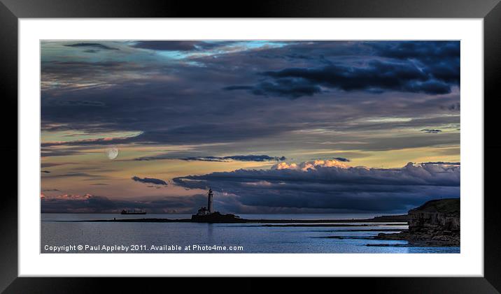 St Mary's and the moon Framed Mounted Print by Paul Appleby
