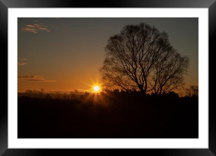 A Winter Sunrise Framed Mounted Print by Andy Dow