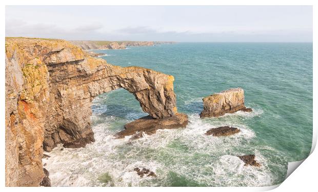 Green Bridge of Wales Print by Mark Godden