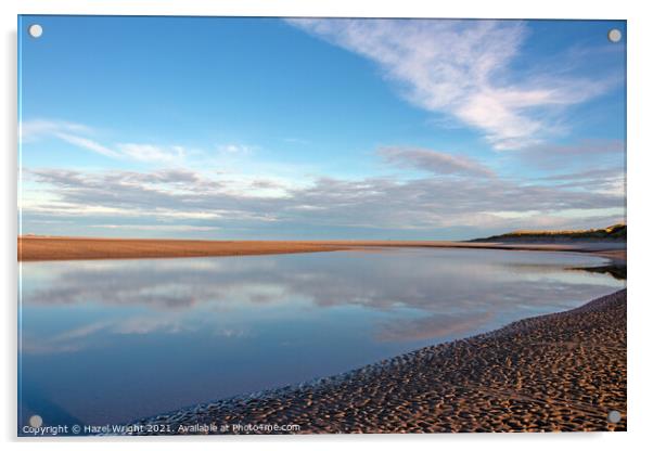 Budle Bay, Northumberland Acrylic by Hazel Wright