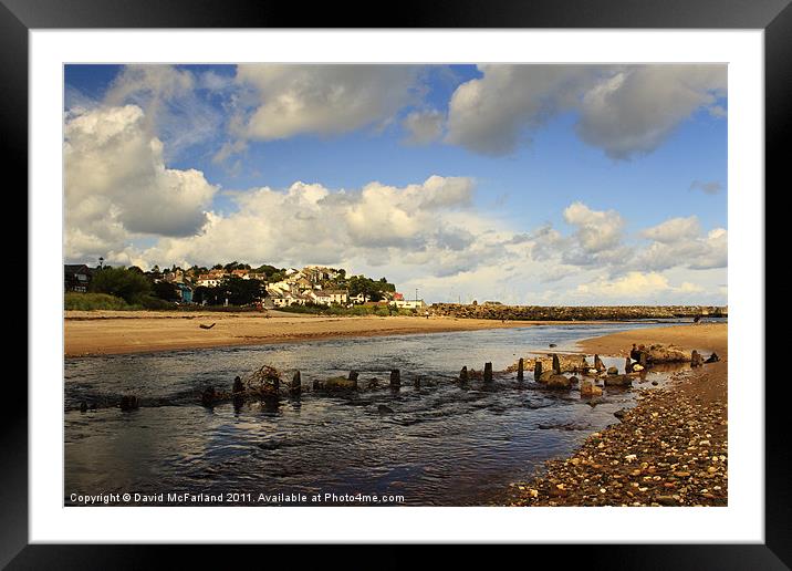 Low tide at Ballycastle Framed Mounted Print by David McFarland