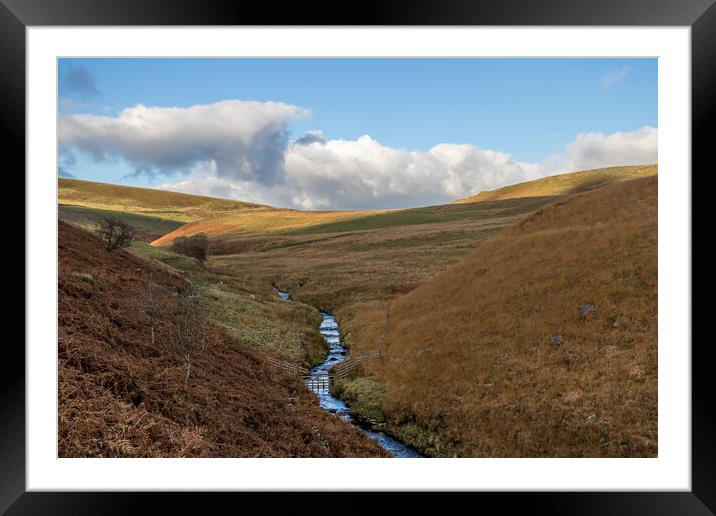 Water bending down the River Dane Framed Mounted Print by Jason Wells