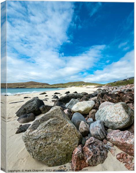 Pebbles on Hushinish beach, Isle of Harris Canvas Print by Photimageon UK