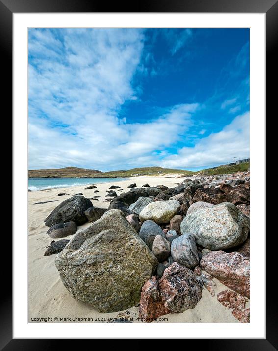 Pebbles on Hushinish beach, Isle of Harris Framed Mounted Print by Photimageon UK