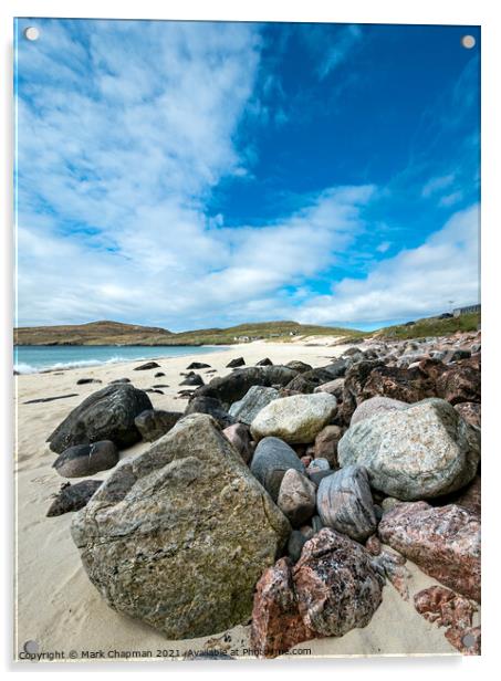 Pebbles on Hushinish beach, Isle of Harris Acrylic by Photimageon UK