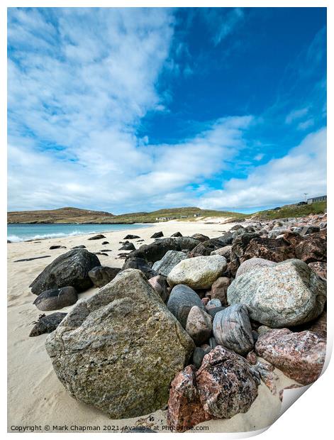 Pebbles on Hushinish beach, Isle of Harris Print by Photimageon UK