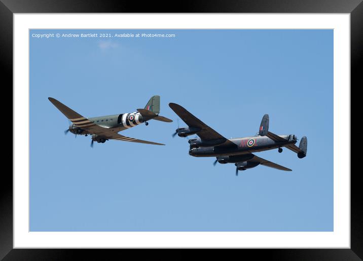 The Battle Of Britain Memorial Flight Framed Mounted Print by Andrew Bartlett