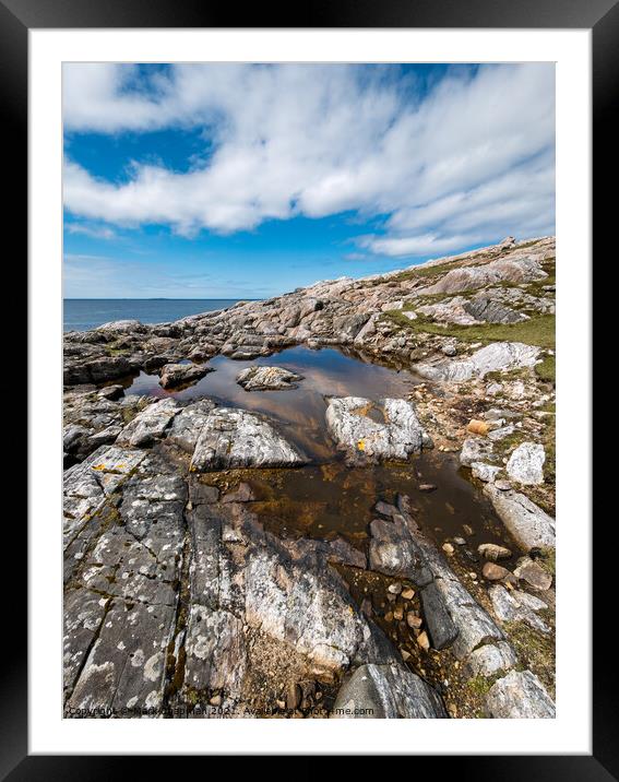 Rock pools, Hushinish headland, Isle of Harris Framed Mounted Print by Photimageon UK