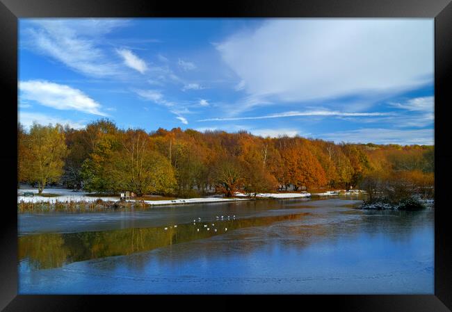 Dearne Valley Country Park in Autumn Framed Print by Darren Galpin