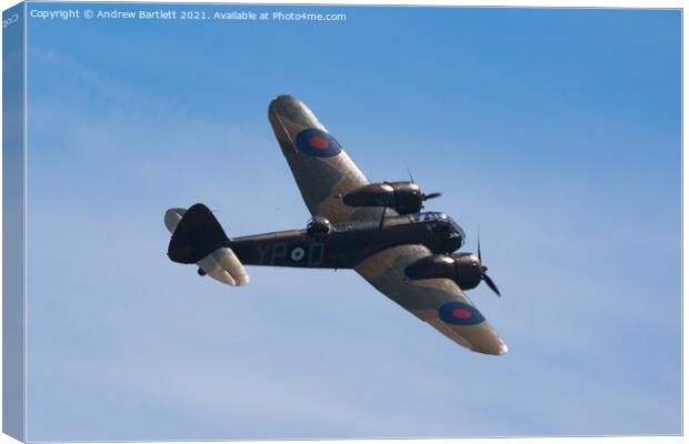The Bristol Blenheim MK-1 at Wales National Airsho Canvas Print by Andrew Bartlett