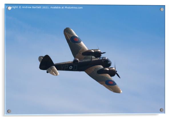 The Bristol Blenheim MK-1 at Wales National Airsho Acrylic by Andrew Bartlett