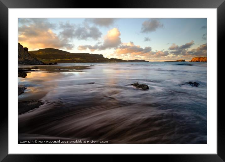 Staffin Sunset Framed Mounted Print by Mark McDonald