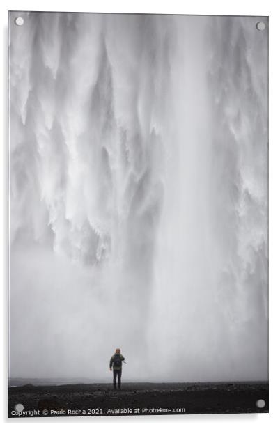 Skogafoss waterfall in southern Iceland Acrylic by Paulo Rocha