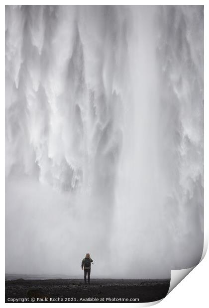 Skogafoss waterfall in southern Iceland Print by Paulo Rocha