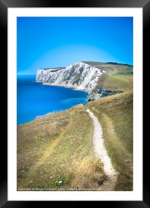 Freshwater Bay, Isle of Wight Framed Mounted Print by Simon Connellan