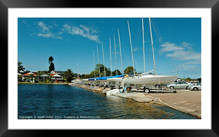 Lake Macquarie Yacht Club Framed Mounted Print by Geoff Childs