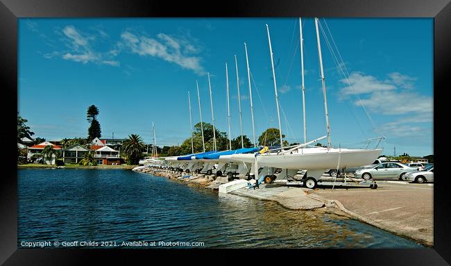 Lake Macquarie Yacht Club Framed Print by Geoff Childs