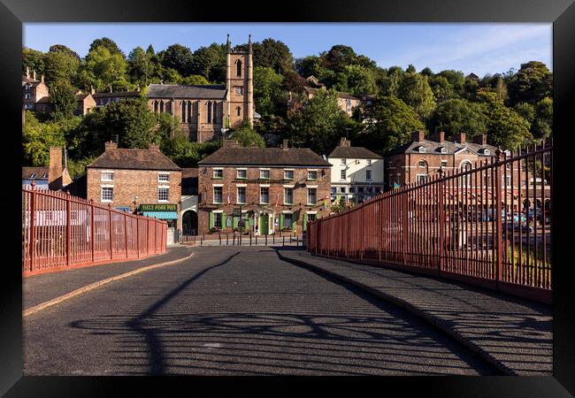 Ironbridge village Shropshire Framed Print by Phil Crean