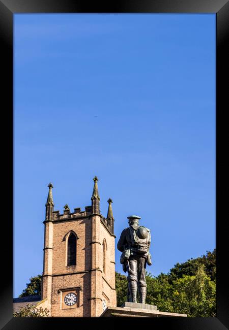 First World War Memorial and St Lukes Church Ironbridge Shropshire Framed Print by Phil Crean