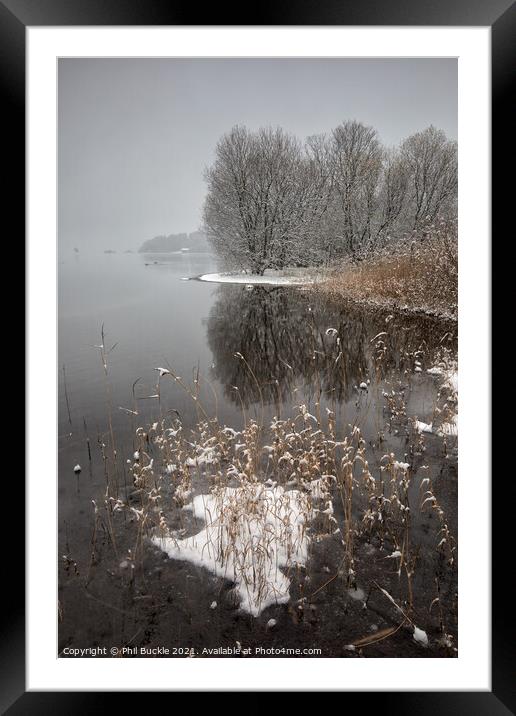 Derwent Water Grasses Framed Mounted Print by Phil Buckle