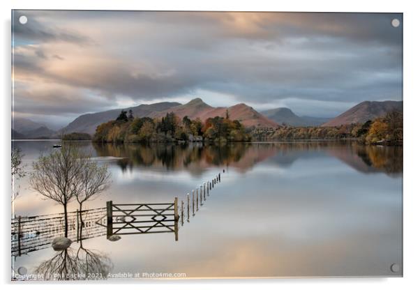 Derwent Water Autumn calm Acrylic by Phil Buckle
