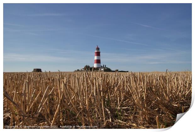 Happisburgh Lighthouse Print by Stephen Coughlan