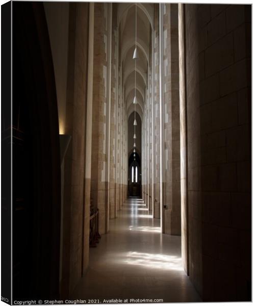 Guildford Cathedral Canvas Print by Stephen Coughlan