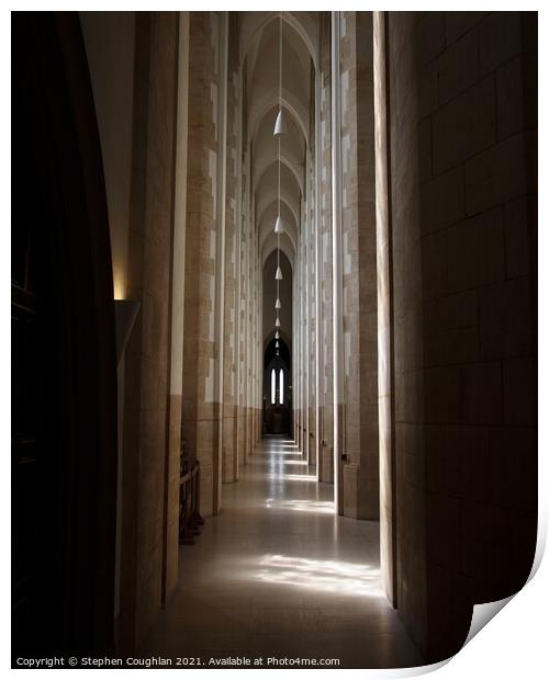 Guildford Cathedral Print by Stephen Coughlan