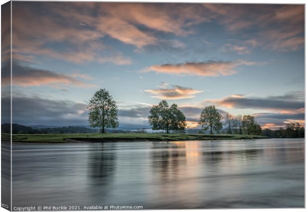 Lazonby River Eden Sunrise Canvas Print by Phil Buckle