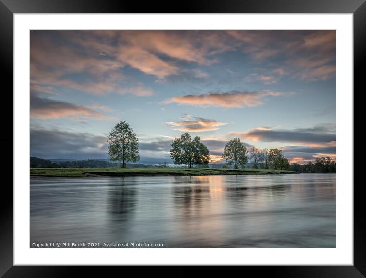 Lazonby River Eden Sunrise Framed Mounted Print by Phil Buckle