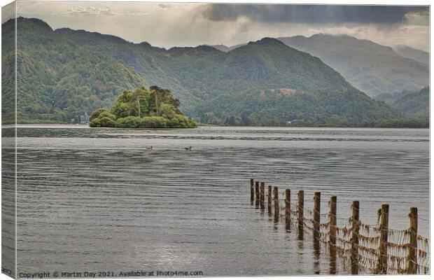 Storm Clouds over Derwent Water Canvas Print by Martin Day