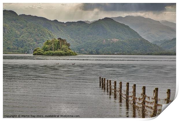 Storm Clouds over Derwent Water Print by Martin Day