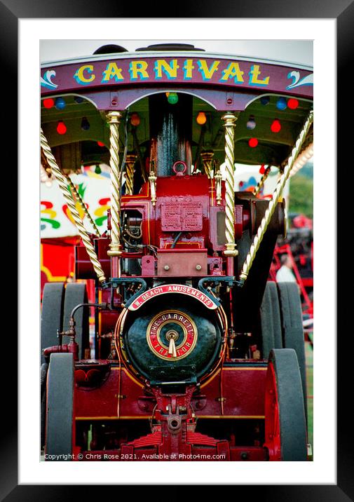 Fairground traction engine detail Framed Mounted Print by Chris Rose