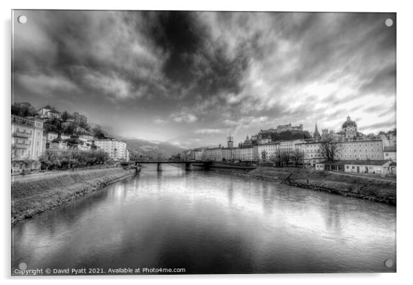 Salzburg City Vista Acrylic by David Pyatt