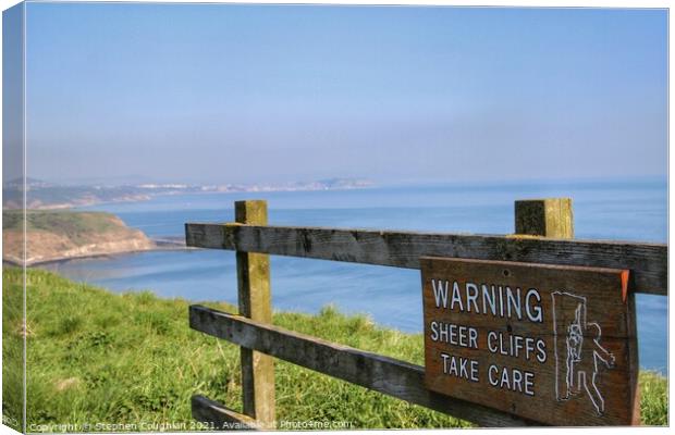 View from the cliffs, Filey, Yorkshire Canvas Print by Stephen Coughlan