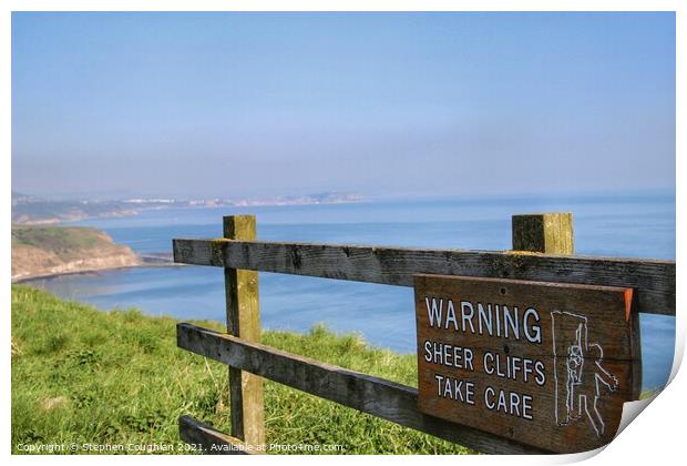 View from the cliffs, Filey, Yorkshire Print by Stephen Coughlan
