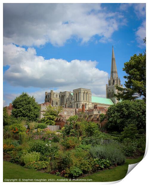 Chichester Cathedral Print by Stephen Coughlan