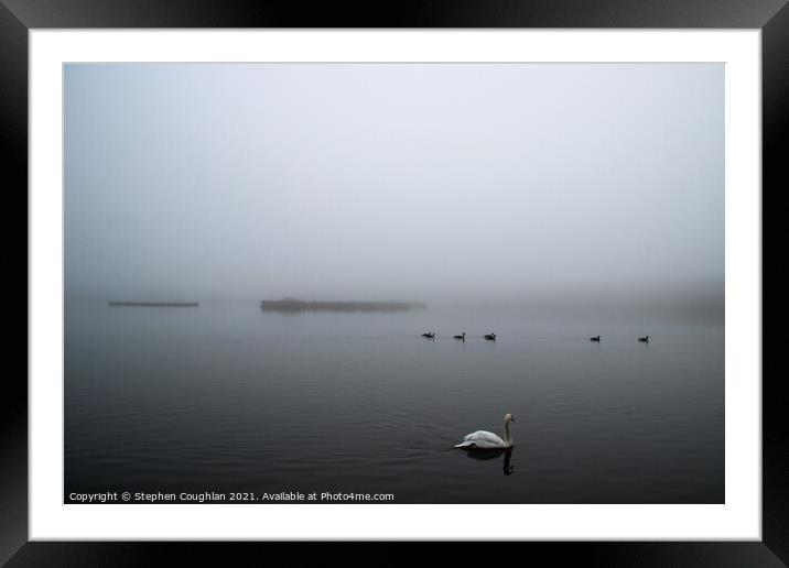 Fleet Pond, Hampshire Framed Mounted Print by Stephen Coughlan