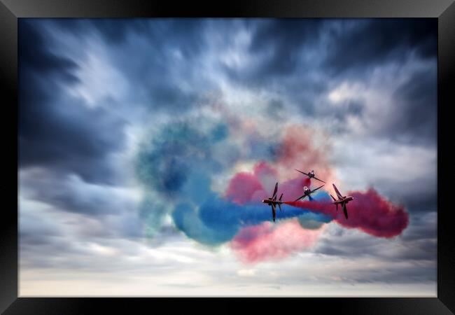 Red Arrows Gypo Break Framed Print by J Biggadike