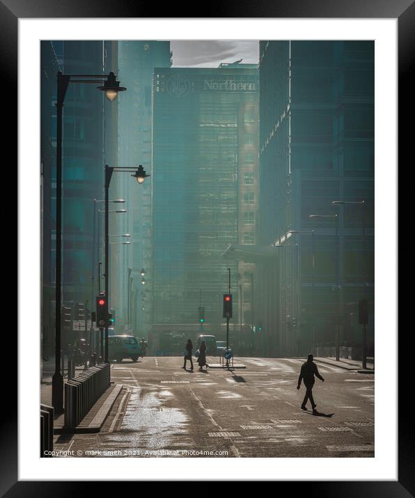 walking down upper bank street Framed Mounted Print by mark Smith