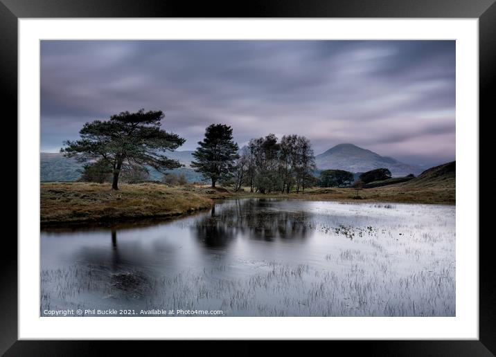Kelly Hall Tarn long exposure Framed Mounted Print by Phil Buckle