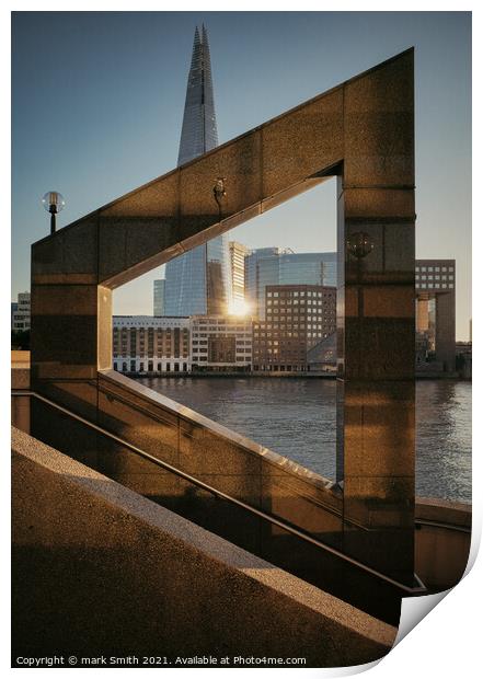 sunlit staircase, london Print by mark Smith